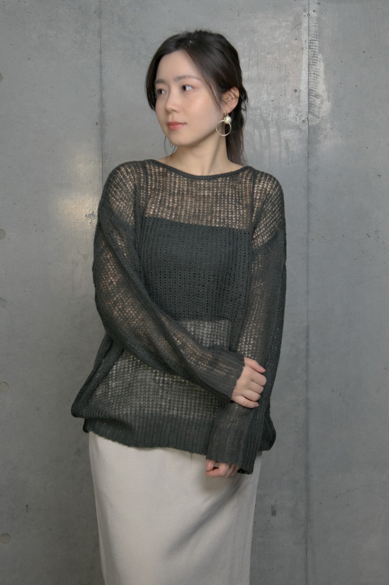 モヘアロングトップス