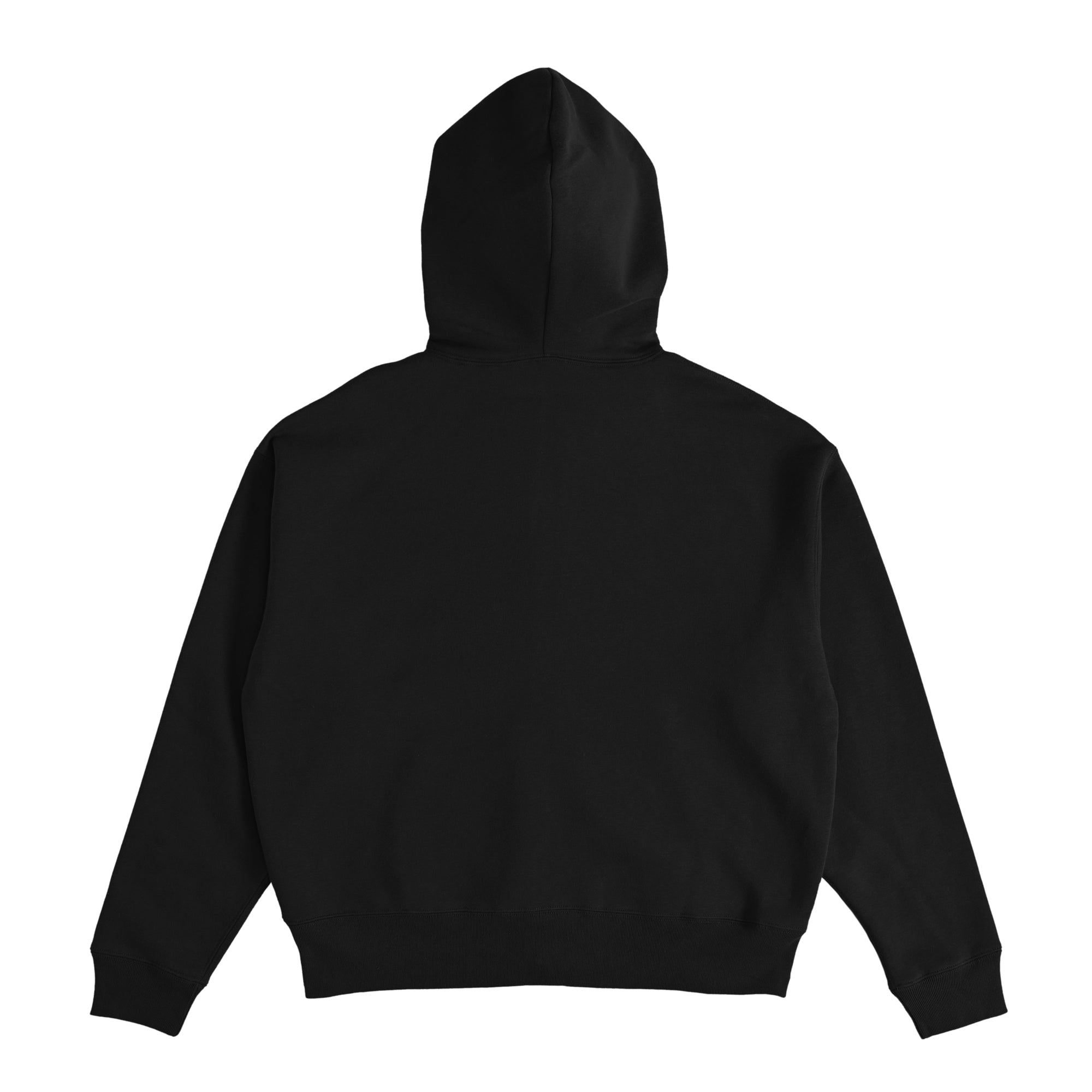 裏起毛 ボックスシルエットジップパーカー black image