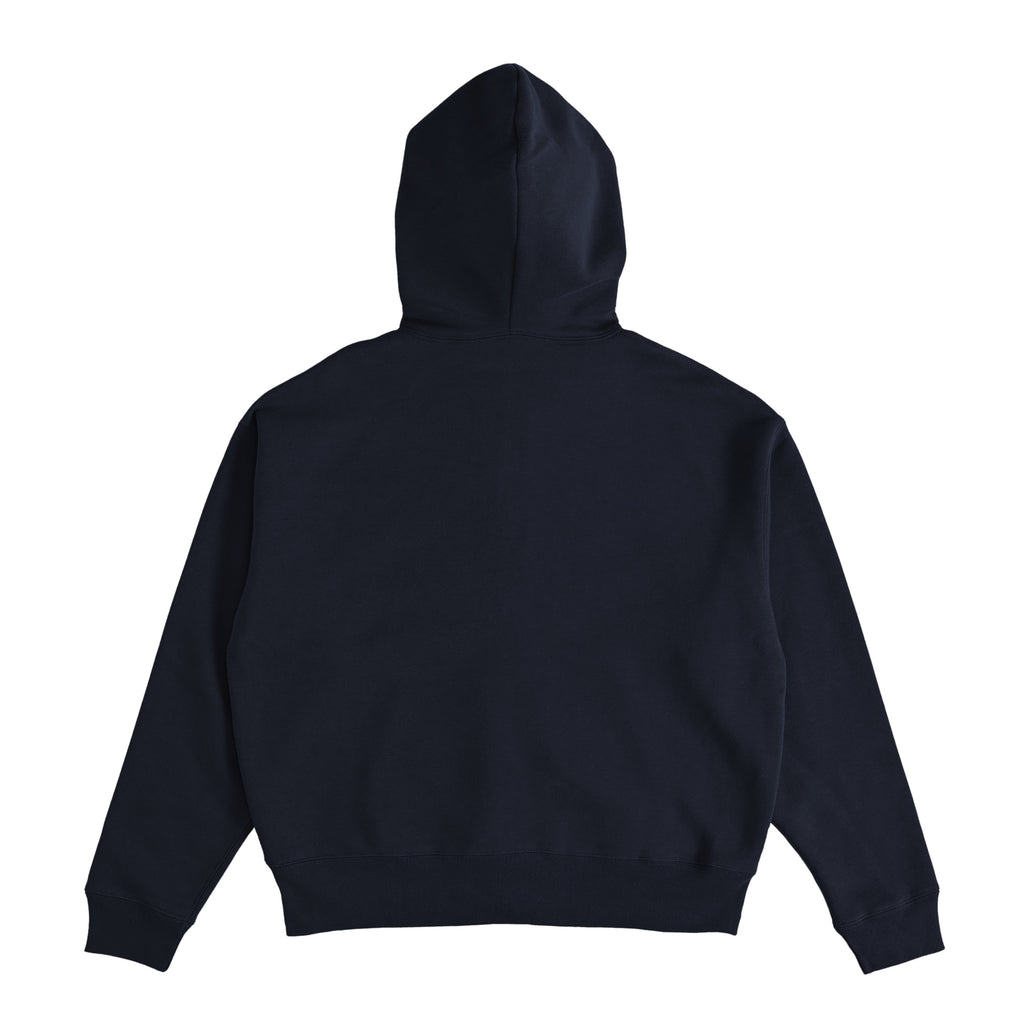裏起毛 ボックスシルエットジップパーカー navy image
