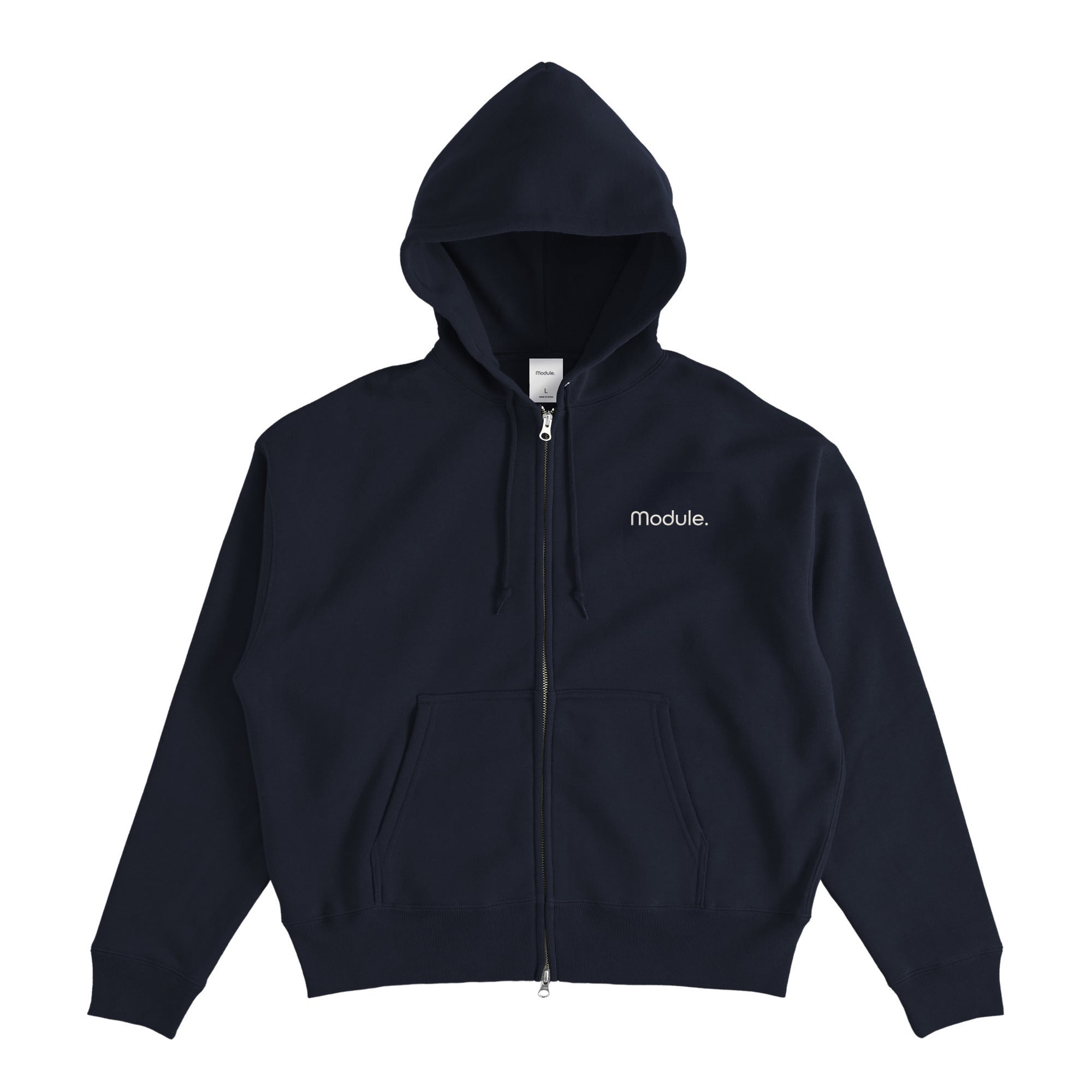 裏起毛 ボックスシルエットジップパーカー navy image