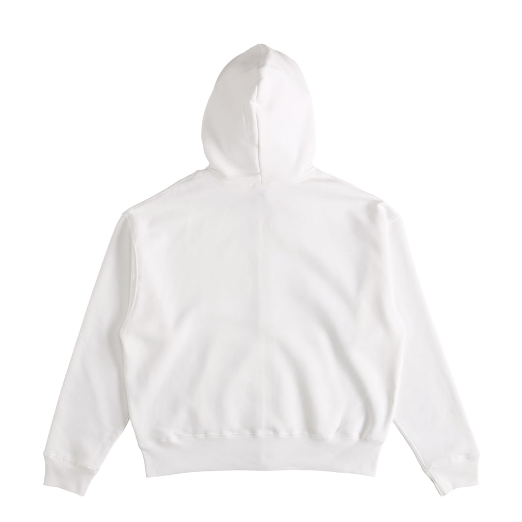 裏起毛 ボックスシルエットジップパーカー white image