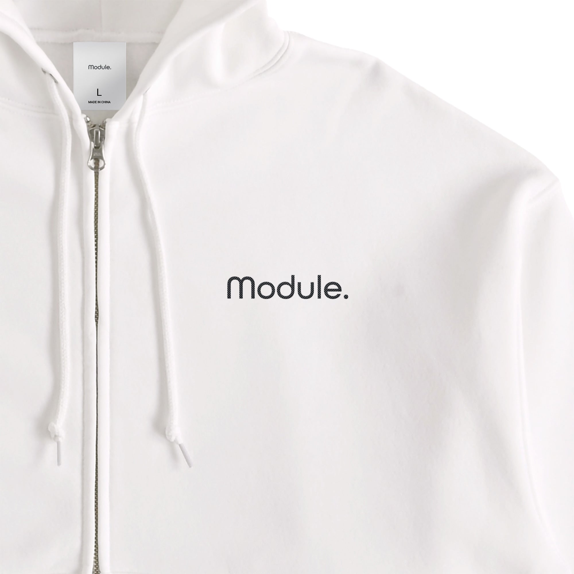 裏起毛 ボックスシルエットジップパーカー white image
