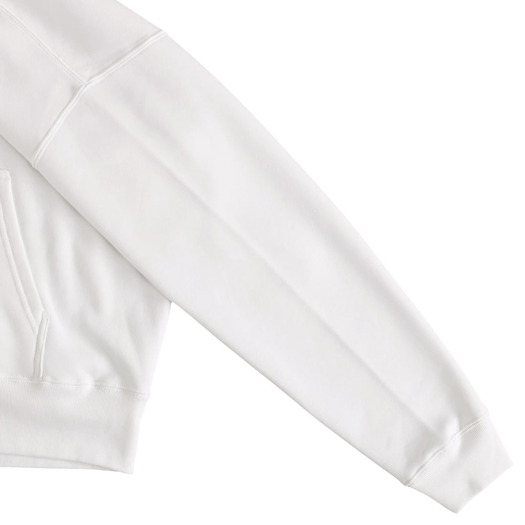裏起毛 ボックスシルエットジップパーカー white image