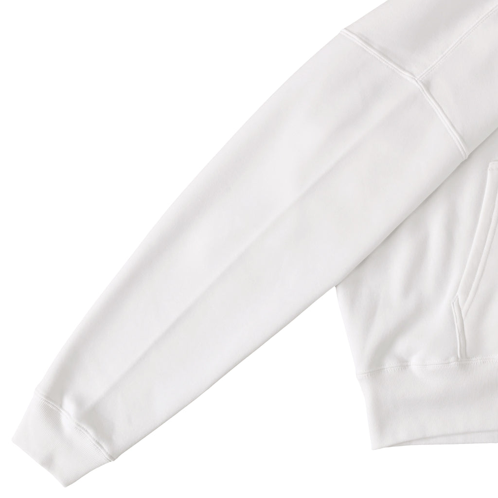 裏起毛 ボックスシルエットジップパーカー white image
