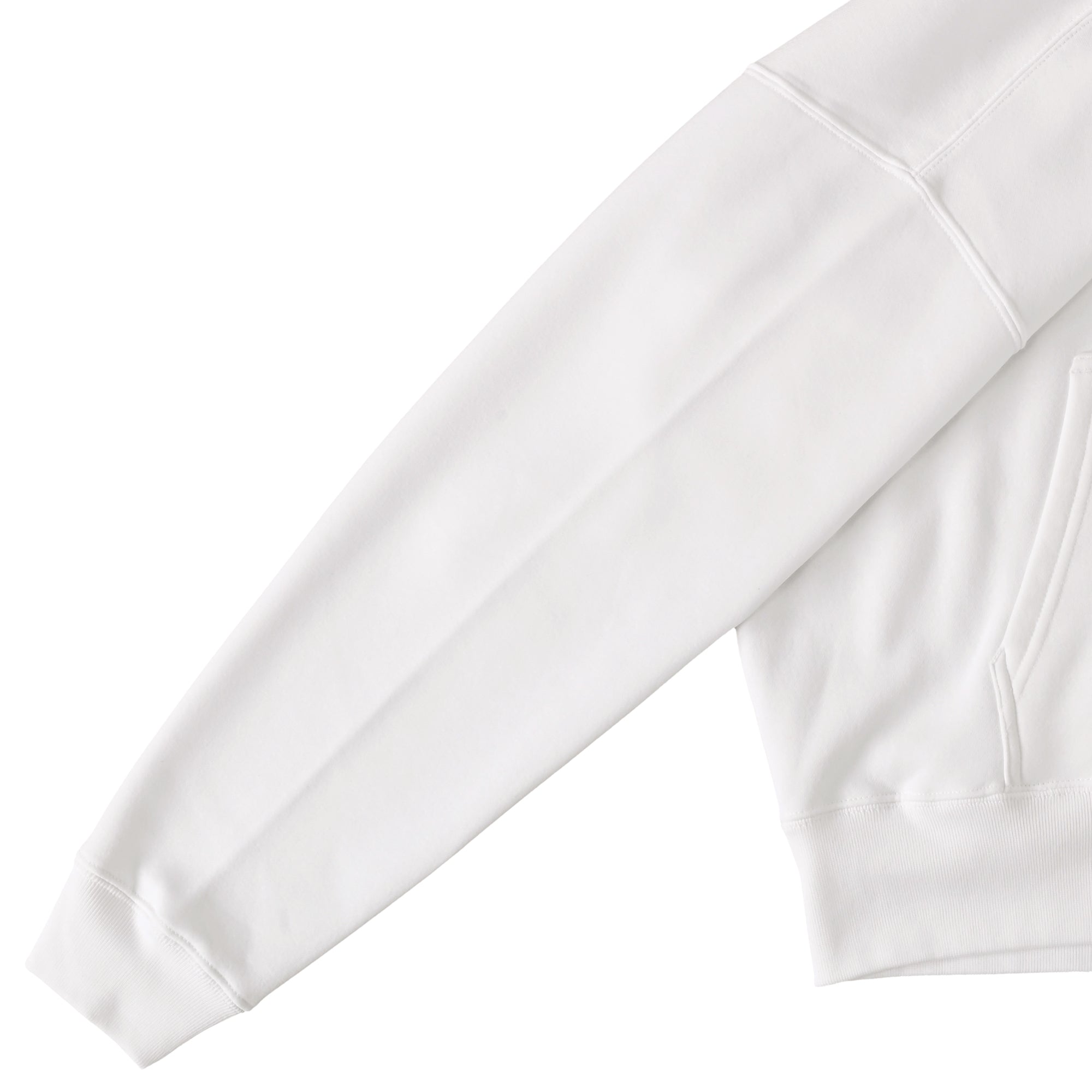 裏起毛 ボックスシルエットジップパーカー white image