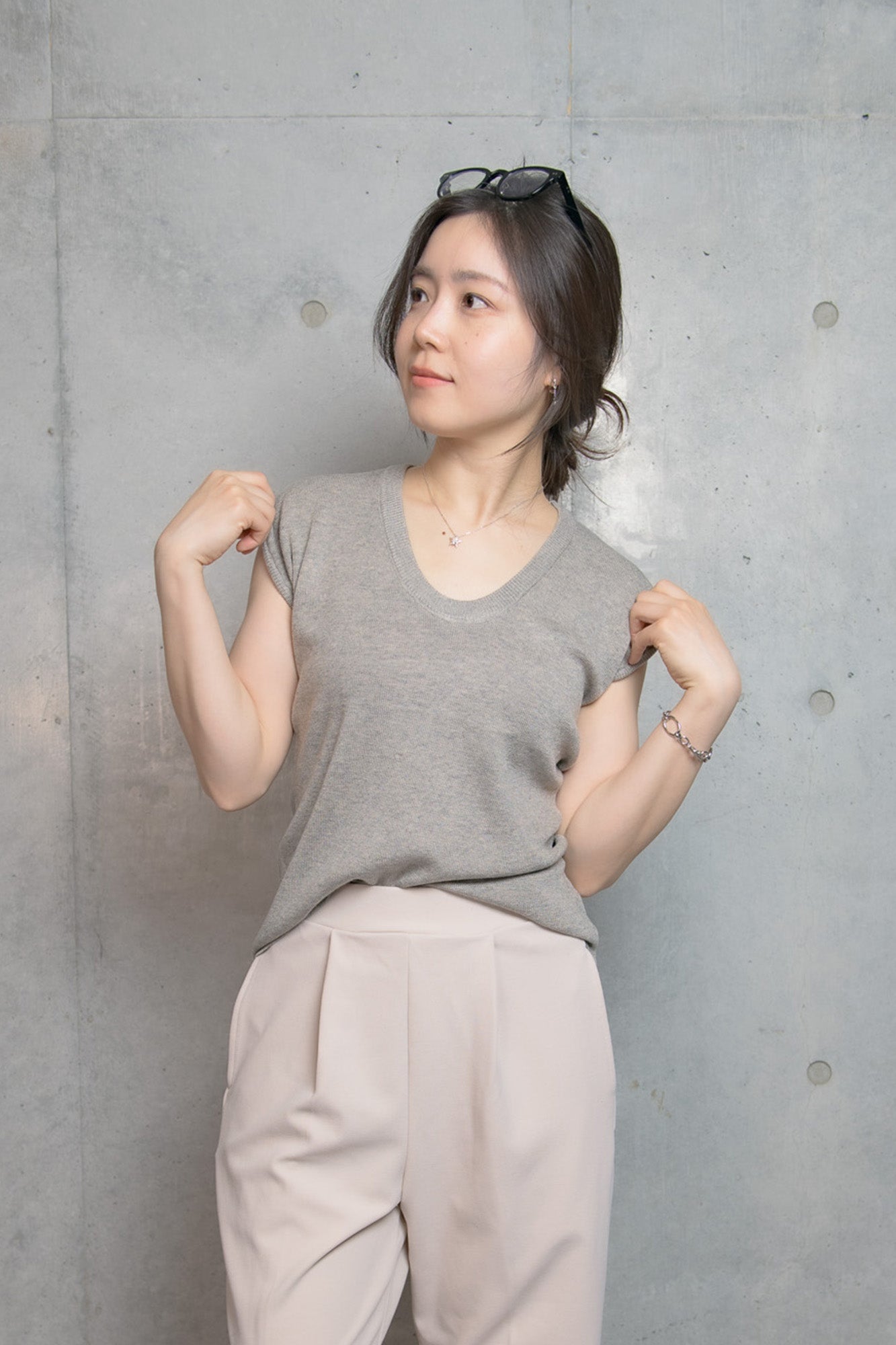 スムースタッチフレンチスリーブTシャツ　