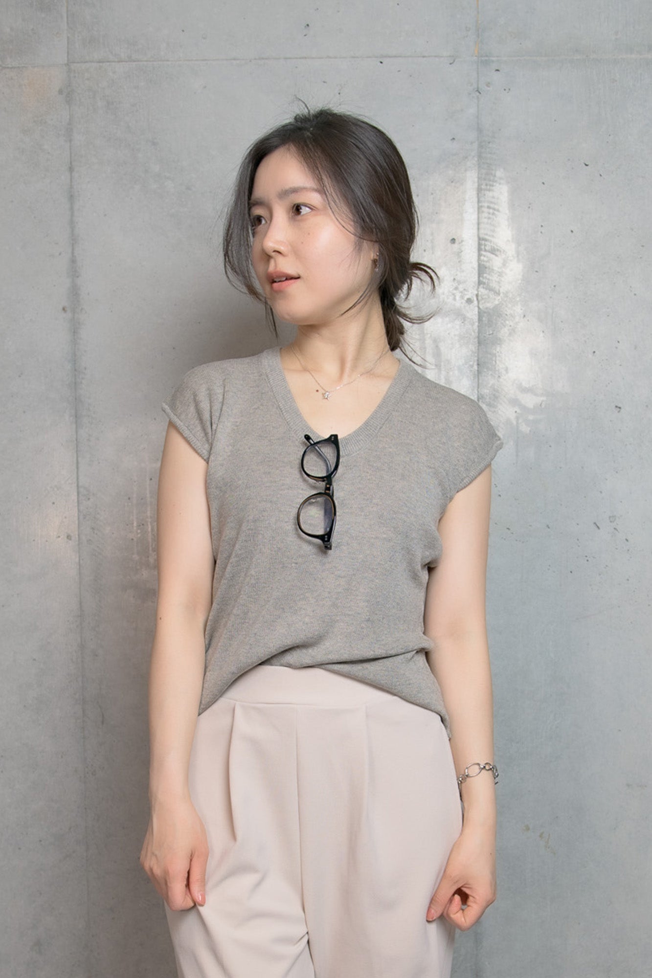 スムースタッチフレンチスリーブTシャツ　